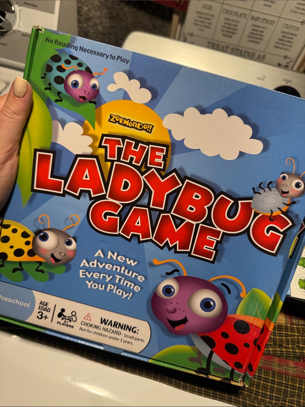 Zobmondo!! The Ladybug Game - Bright Blue & Red Box